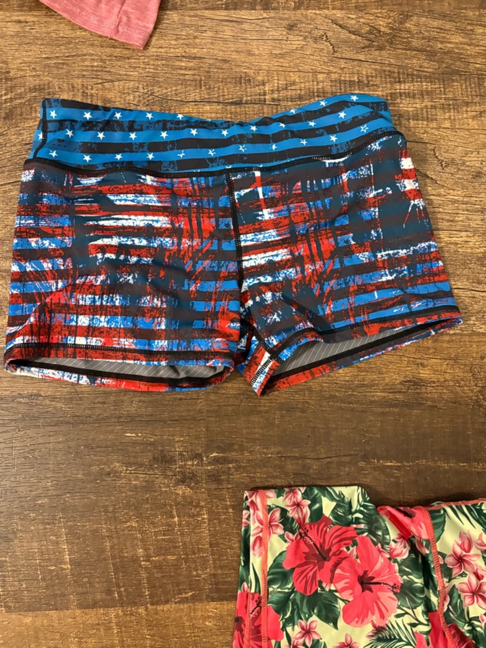 Athletic Women's USA Flag Print Performance Shorts - Red & Blue